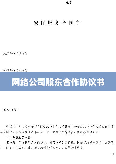 网络公司股东合作协议书