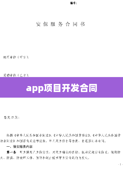 app项目开发合同