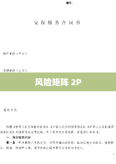 风险矩阵 2P