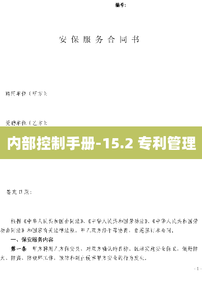 内部控制手册-15.2 专利管理